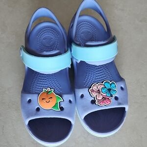 CROCS Blue Sandals with Playful Charms